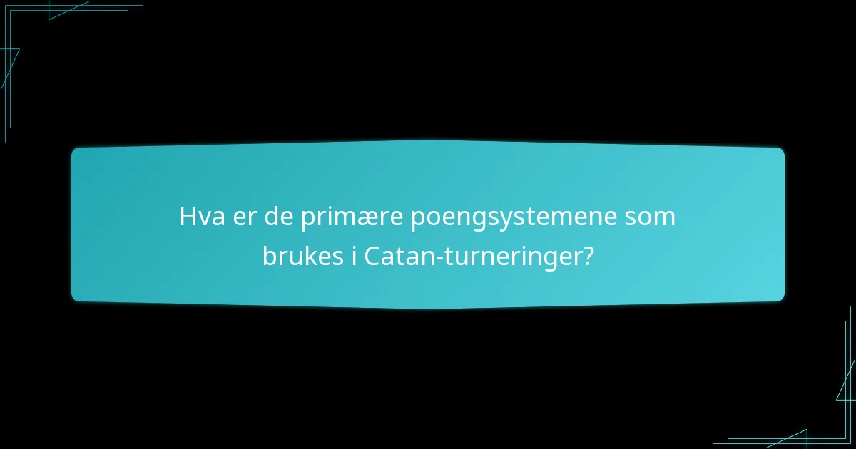 Hvordan rangeres spillere i Catan-turneringer?